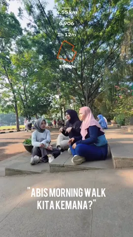 ya namanya juga kayak kebanyakan cewe lain hihi suka bingung abis morning walk mau bfast dimana~ #jalankaki #strava #morningwalk 