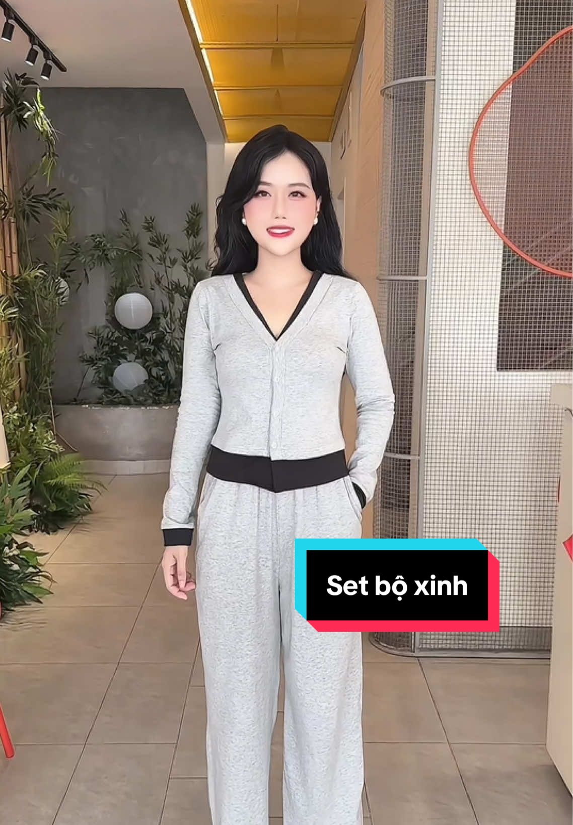 Set cổ V phối điệu #setdonu #setxinh #viral #trending #xuhuong 