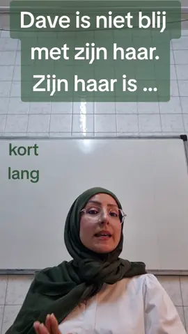 70. Dave is niet blij met zijn haar. Zijn haar is ...
