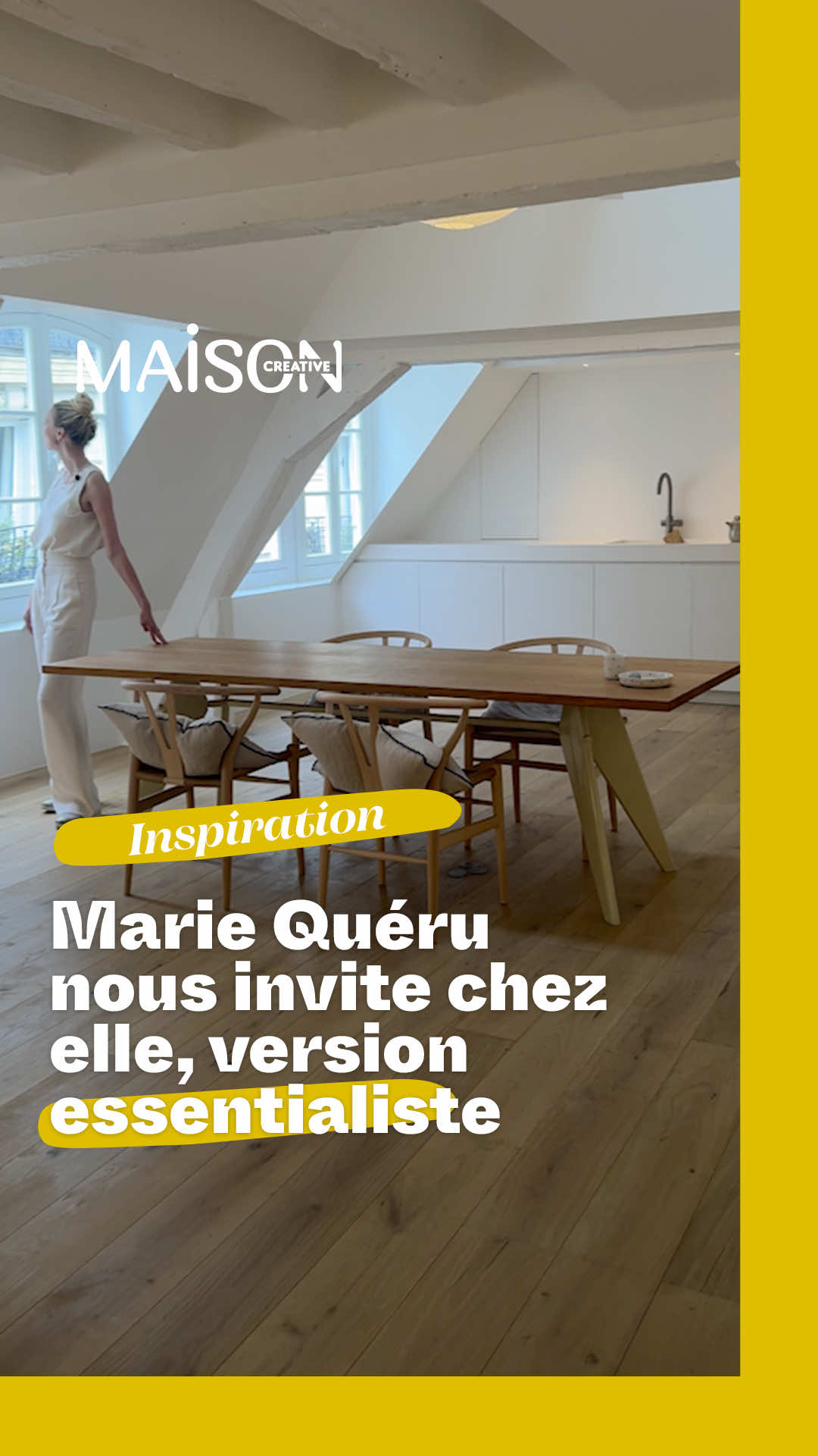 Un appartement parisien pensé pour l'essentiel ✨ Dans son cocon, l'entrepreneuse Marie Quéru a fait le pari de l'« écologie d’intérieur » pour lutter contre la pollution visuelle. Après une rénovation d'envergure qui a réuni d'anciennes chambres de bonne, elle a métamorphosé les lieux en un havre de paix baigné de lumière. Son secret ? Ne garder que le beau, le pratique et le durable, et imaginer des rangements si astucieux qu'ils se fondent complètement dans le décor pour un apaisement immédiat. 🤍 Alors, prêts à faire de la place pour plus de sérénité ? 🧘‍♀️ 🎥 © F. Le Melinaire #decorationinterieur #homeinspiration #slowliving #ecologiedinterieur #appartementparisien 