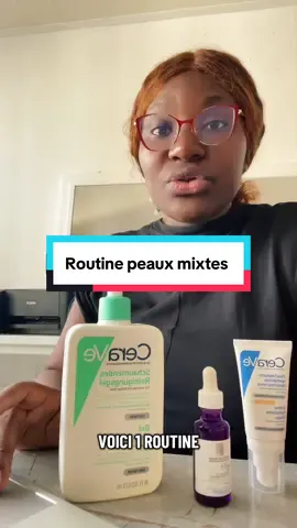 Routine peaux mixtes : gel moussant cerave, sérum mela b3 de Laroche posay, crème visage cerave.                    #routineskincare #peaumixte #peaueclatante #dermatologist 