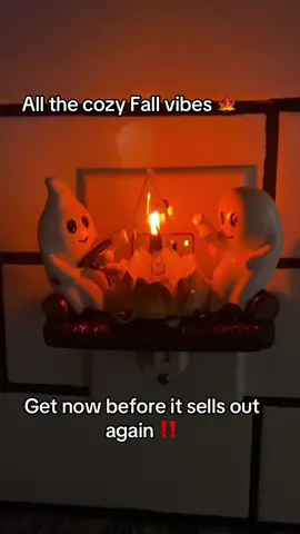 Fall is upon us 🍁 get this before it sells out again for the year ! #halloween #falldecor #autumnaesthetic #ghostlight #fyp