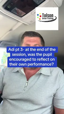 Adi part 3 & standards check. And remember we only need around 3-5 mins at the end to allow the pupil time to reflect on Their own performance. This is an important part of any lesson structure. Hope the video helps.  #part3 #pdi #adi #drivinginstructortraining #foru 