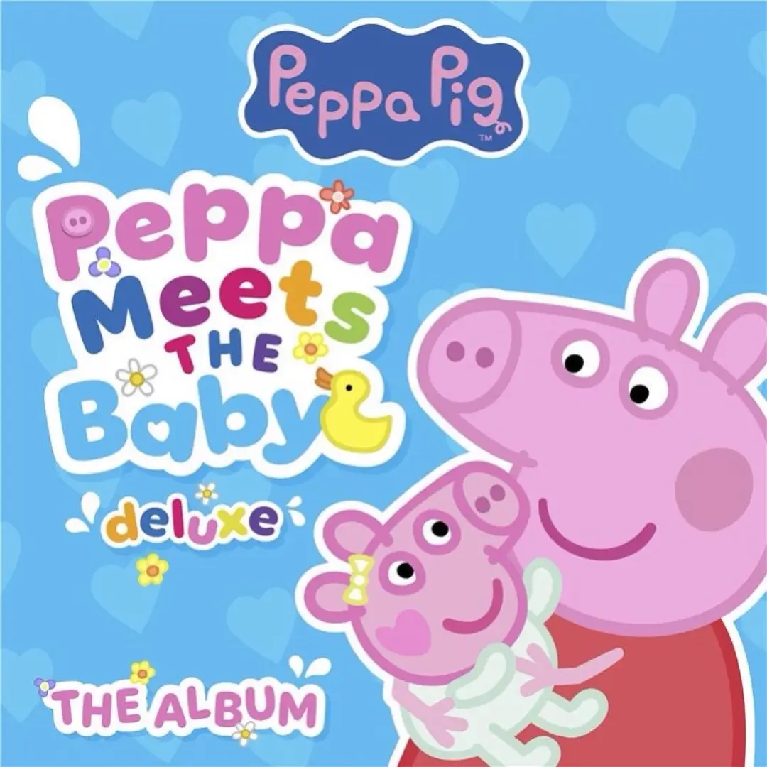 The Peppa Meets the Baby Deluxe Album is HERE! 🎧 With two brand NEW songs, we’re sure you’ll keep the celebration for Evie’s arrival going 🩷   Stream now on all major music sites. #newmusic #eviepig #peppapig 