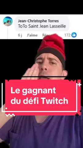 Iuuu! Et voilà le grand gagnant! Bravo Toto ! #twitch #defi #rando 