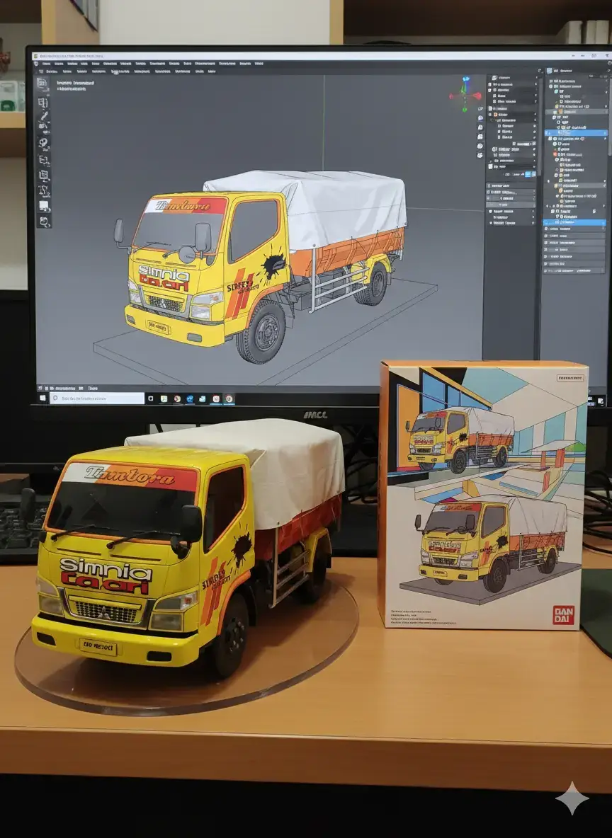 Miniatur Truk Kurnia Sari🚥#ikuttren #trukminiatur #reels #sorotantiktok #canter 