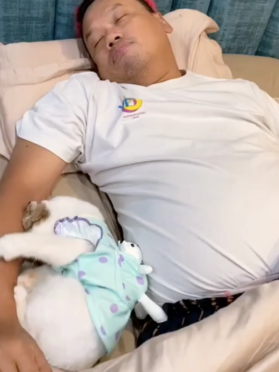 saking sayang nya sama kucing