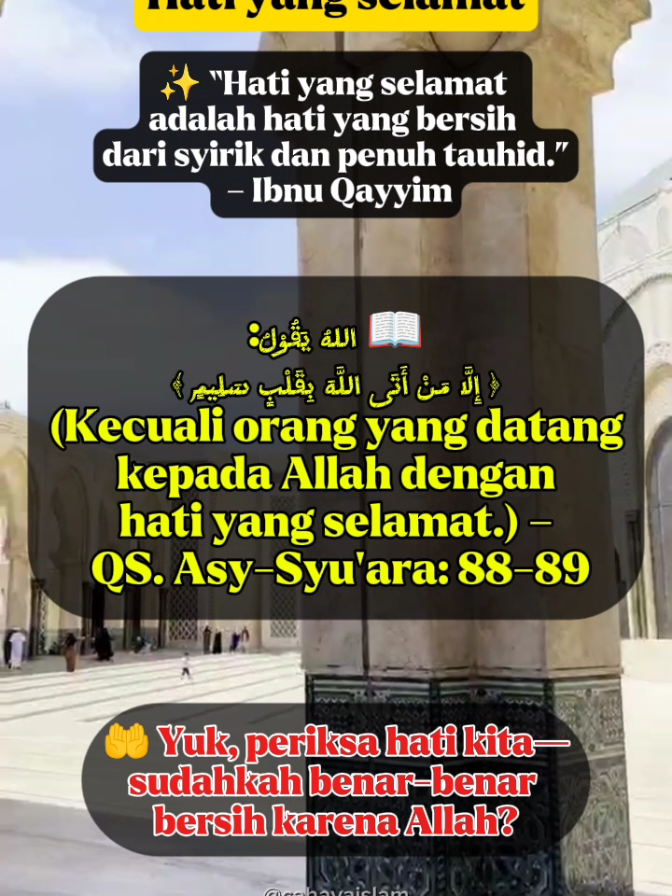 Hati yang selamat #TafsirIbnuQayyim #QalbunSalim #fypシ゚viral  #fypシ 