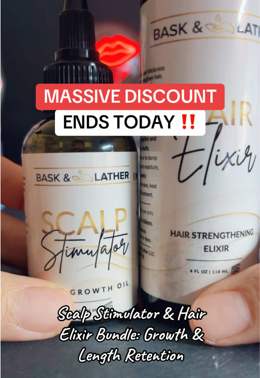 Scalp Stimulator & Hair Elixir Bundle: Growth & Length Retention with Castor Oil, Peppermint, and Rosemary Disclaimer : Prices vary based on promotions, discounts, and offers. @Bask and Lather Co  #TikTokShopCreatorPicks #tiktokshoplabordaysale #haircare #hairgrowth #tiktokshopbacktoschool