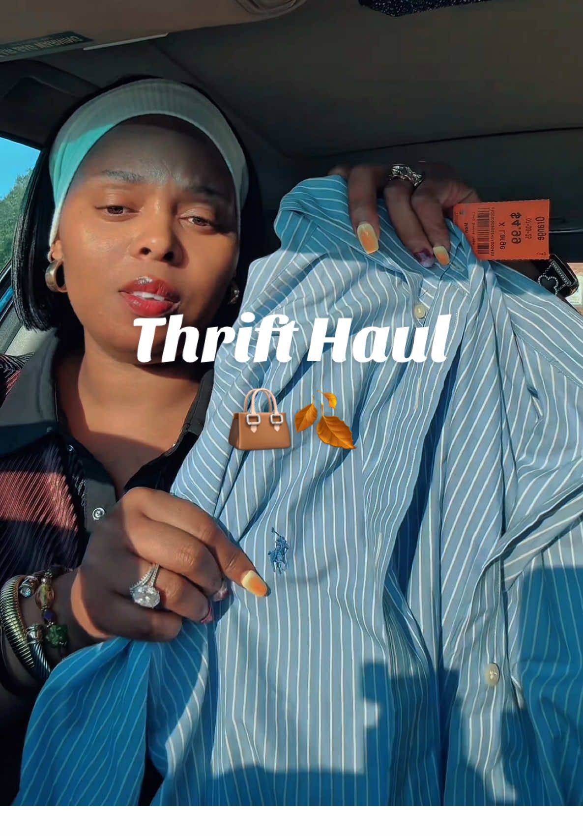 Trying to get comfortable talking live on camera 😭 #thrifthaul #ralphlauren #midesizefashion #thriftfinds #ohio stack bracelets, thrift haul, Ralph Lauren, fall fashion, midsize, fall  