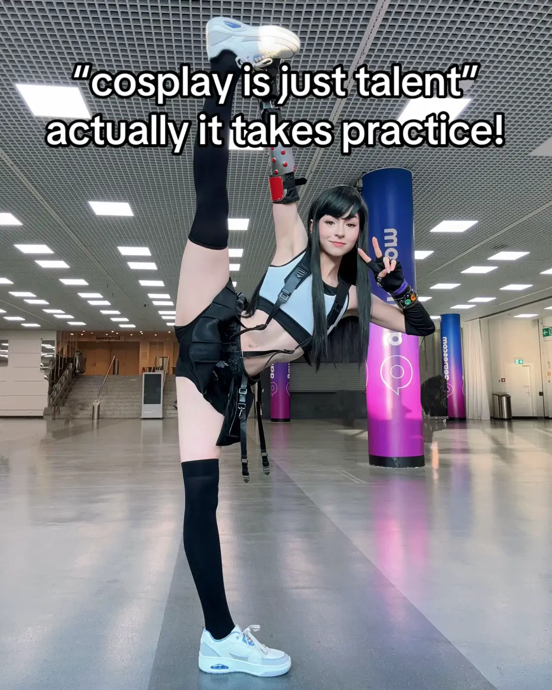cosplay takes practice and time :> here are some moments from my cosplay journey! #cosplayer #cosplayjourney #tifalockhart #genshin #HonkaiStarRail #danganronpacosplay #angeldustcosplay #hazbinhotel #griffith #fyp #foryoupage❤️❤️  #talent 