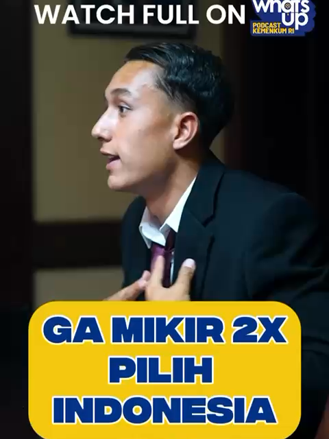 Miliano Jonathans enggak mikir 2X ketika milih jadi WNI. Katanya, ia memilih langsung dari hati ❤️  Tapi katanya ada tekanan dari pihak luar juga, benar enggak ya? 🤔  ✨ Simak obrolan selengkapnya di Podcast What’s Up Kemenkum ✨ 📺 Watch full on : Youtube @kemenkum  https://youtu.be/5-Y5ARD4ZH4  📌 Jangan lupa like, komen, dan subscribe untuk konten inspiratif lainnya  #KementerianHukum #MilanoJonathan #Milano #TimnasIndonesia #PSSI #DepokPrince #Garuda #Timnas #GarudaMuda #LayananHukumMakinMudah #DitjenAHU