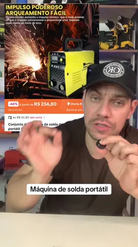 Máquina de solda inversora portátil de 120a ideal para uso doméstico e mais kit com acessórios. 🔥😱🤩 #tiktokshop #maquinadesoldar #ferramentas #faztudo #serralheiro 