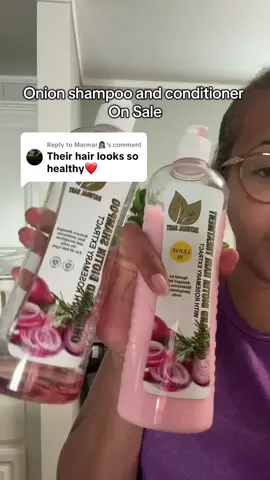 Replying to @Marmar🧟‍♀️ Thank you. The onion shampoo & conditioner has been so good for them. And it’s on sale right now. Perfect time to grab them. #onionshampoo 