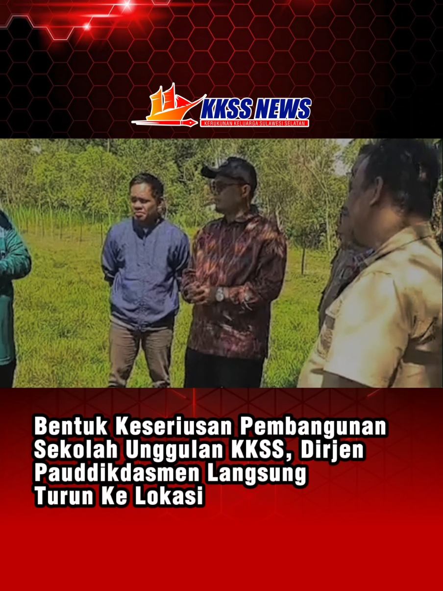 --Direktur Jenderal (Dirjen) Pauddikdasmen, Gogot Suharwoto, S.Pd., M.Ed., Ph.D. meninjau langsung lokasi pembangunan Sekolah Unggulan KKSS di Desa Mappesangka, Kabupaten Bone.  Kunjungan Dirjen Pauddikdasmen ini untuk memastikan pembangunan Sekolah Unggulan KKSS yang dibangun atas bantuan Kemdikdasmen berjalan sesuai regulasi yang disepakati dan perjanjian kerja sama (PKS).  Sebelumnya, Kementerian Pendidikan Dasar dan Menengah (Kemdikdasmen) dan Badan Pengurus Pusat Kerukunan Kekuarga Sulawesi Selatan (BPP KKSS) yang yang kini dipimpin Ketua Umum Andi Amran Sulaiman telah menandatangani perjanjian kerja sama untuk membangun sekolah unggulan.  