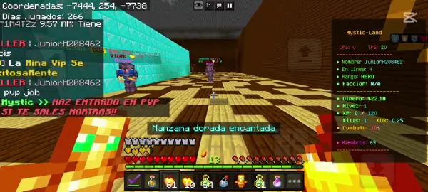 Hubo piñata y con el comando /kiss. Puedes besar amigos etc. Ojo solo funciona en servidores con vex. estos están en mi clan actualmente. @a x @danda💀 @KJl  Y yo🐄 #servidoresdeminecraft #intentandodominar #Minecraft 