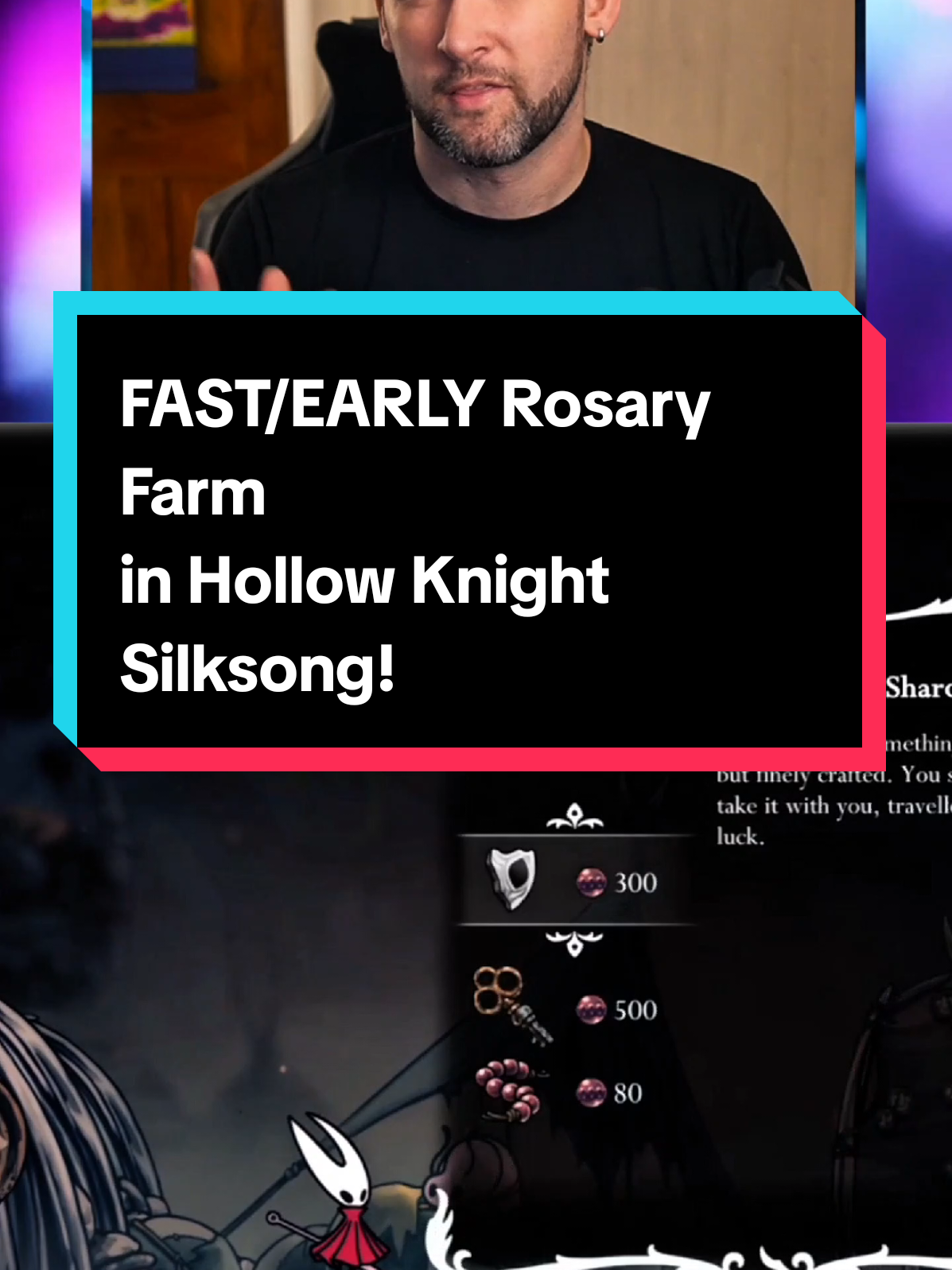 Everyone is talking about Hollow Knight Silksong and deservedly so! I found an early farming method for Rosaries in the game that was super efficient, so I thought I'd share it with you! #hollowknight #hollowknightsilksong #silksong #nintendo #switch2 