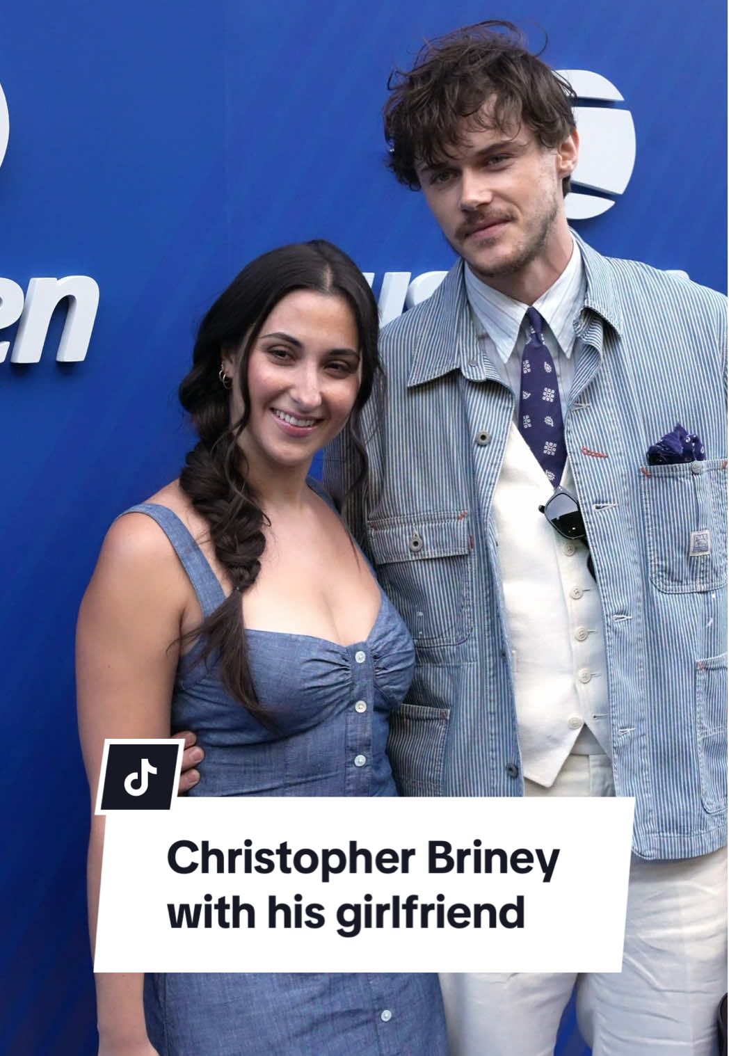 #christopherbriney with his girlfriend Isabel at the red carpet during #USOpen 🩵#tsitp #thesummeriturnedpretty #conradfisher @Christopher Briney @isabel 