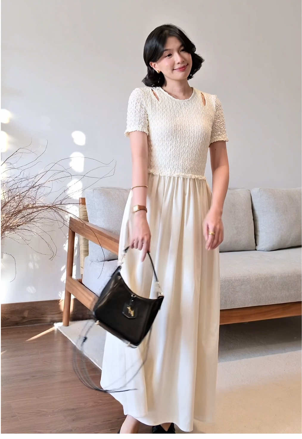 Chiếc váy toát lên vẻ thanh lịch, ngọt ngào khi mặc. Nàng chốt ngay em nó tại giỏ hàng nhà SHE nha 🛍️🛒 #shemoda #trending #OOTD #outfitideas #viral 