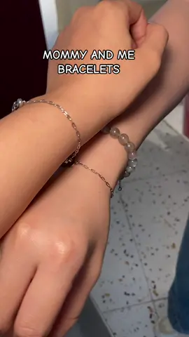 These are the absolute sweetest matching bracelets. Perfect for a mommy and me moment.❤️🥹🫶#mommyandme #momanddaughter #matchingbracelets #Love #giftideas 