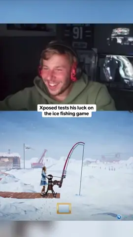 Xposed tests his luck on the ice fishing game #kickstreaming 