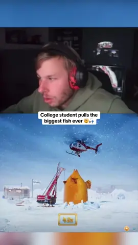 College student pulls the biggest fish ever 🤯🎣#kickstreaming 