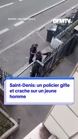 Le député LFI Aly Diouara a partagé sur le réseau social X la vidéo d’un jeune homme se faisant giffler et cracher dessus par un policier.  Selon le député, les faits se seraient déroulés à Saint-Denis en fin de semaine dernière.  #saintdenis #police 