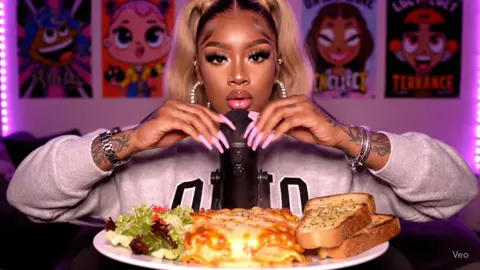 @ＮＥＸＴ      4P ✨”Lasagna, Salad and Garlic Bread….”✨🤭 #fyp #trending #itailian #asmr #mukbang 