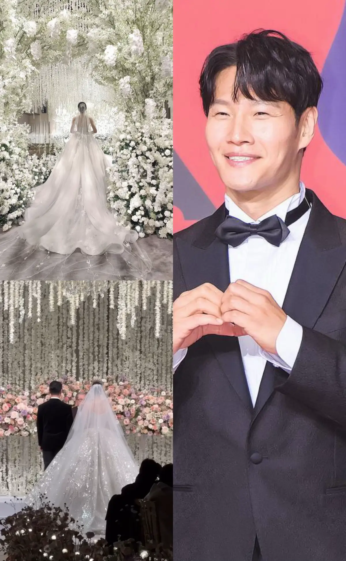 Đám cưới Kim Jong Kook tổ chức ở Gangnam: Chưa tới 100 người, khách mời nổi tiếng không được nói với quản lý Kim Jong Kook (49 tuổi) đã tổ chức lễ cưới vào ngày 5/9 tại khách sạn J ở Gangnam, Seoul. Theo nhiều nguồn tin trong ngành, Kim Jong Kook chỉ thông báo sẽ kết hôn nhưng tuyệt nhiên không tiết lộ bất cứ chi tiết nào, kể cả địa điểm. Đến tận ngày trước lễ cưới, khách mời mới được thông báo nơi tổ chức. Đặc biệt, anh còn căn dặn các khách mời nổi tiếng “tuyệt đối không được nói với cả quản lý” nhằm giữ bí mật tuyệt đối. Không khí lễ cưới được ví như một “chiến dịch 007”. Dù hoạt động 30 năm trong làng giải trí, có vô số mối quan hệ, Kim Jong Kook vẫn giới hạn khách mời. Anh chỉ mời nhóm bạn thân “Câu lạc bộ tuổi Thìn”, dàn cast “Running Man” cùng MC chính là Yoo Jae Suk. Tổng cộng, số khách mời chưa đến 100 người, chủ yếu là gia đình và họ hàng. Vì thế, nhiều đồng nghiệp và bạn bè trong nghề chỉ biết tin cưới qua báo chí chứ không nhận được thiệp mời. Danh tính cô dâu càng khiến công chúng tò mò. Ngoài thông tin là người ngoài ngành giải trí, chưa có gì được xác nhận. Trên các diễn đàn mạng, xuất hiện nhiều đồn đoán: có người cho rằng cô dâu là nữ CEO 38 tuổi gốc Los Angeles (Mỹ) trong lĩnh vực mỹ phẩm; thông tin khác lại nói cô là con gái út của một giảng viên tiếng Anh nổi tiếng, tốt nghiệp một trường đại học ở Seoul, hiện làm việc tại bộ phận kinh doanh quốc tế khu vực Bắc Mỹ của một tập đoàn lớn, kém Kim Jong Kook 20 tuổi. Tuy nhiên, cả Kim Jong Kook lẫn công ty quản lý Turbo JK Company đều giữ im lặng. Trước lễ cưới, Kim Jong Kook đã chi 6,2 tỷ won mua một căn biệt thự cao cấp rộng 243m² tại khu Nonhyeon-dong, Gangnam. Anh thanh toán toàn bộ bằng tiền mặt, không thế chấp, và sẽ bắt đầu cuộc sống tân hôn tại đây. P/s: Ảnh không gian đám cưới Kim Jong Kook, tính chất minh hoạ