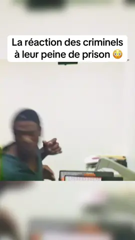 Réaction des criminels a leurs peine de prison 😳#criminel #prison #faits #faitsdivers 