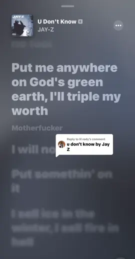 Replying to @lil rody  I WILL NOT LOSE!! #jayz #jayzlyrics #songlyrics #fyyyyyyyyyyyyyyyy 