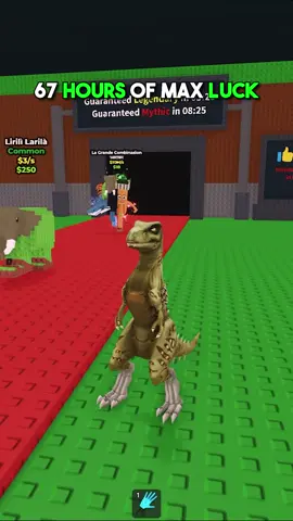 67 Hours of MAX LUCK in Steal a Brainrot 🍀😱! #roblox #stealabrainrot 
