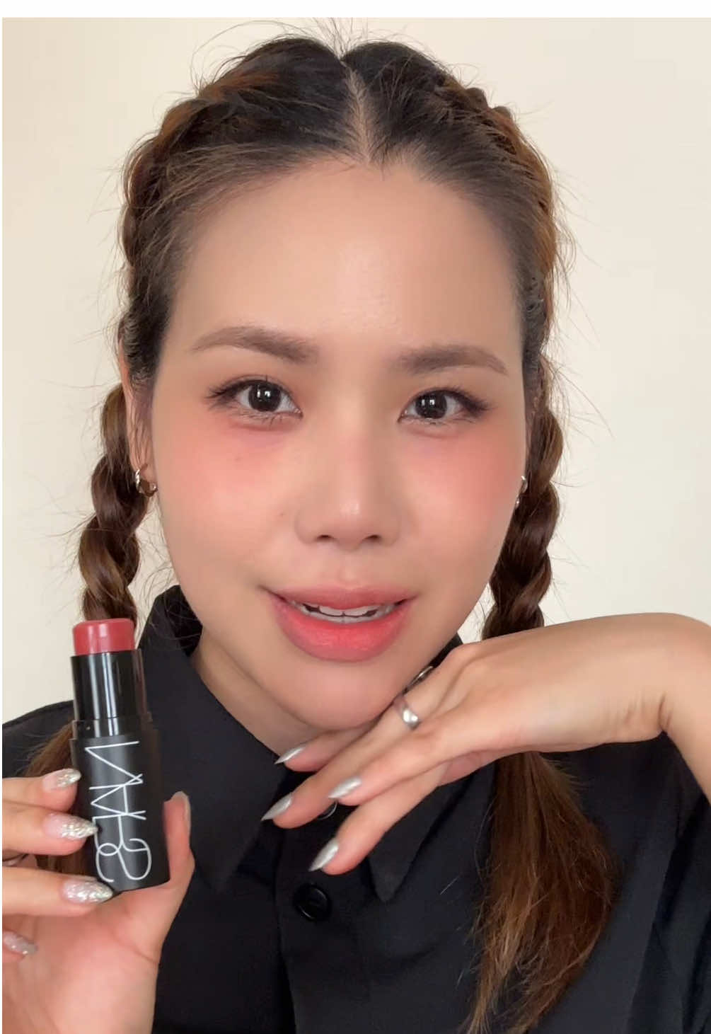 Nars The Multiple SINFUL #strawberrymakeup 🍓 หรือแต่งหน้า #โต่วอิน !? #รีวิวบิวตี้ #สอนแต่งหน้า #เมคอัพเปลี่ยนลุค 