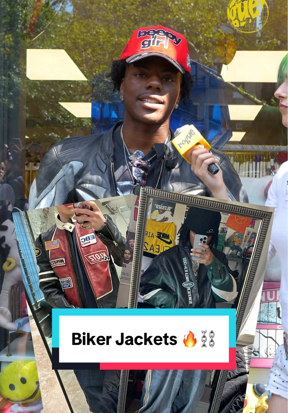 Who else rocking with biker jackets??⛓️ @IShowSpeed  #trend #interview #speed #ishowspeed #rogue 