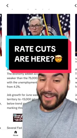 RATE CUTS ARE COMING! LABOR MARKET IS WEAK!🤯 #ratecuts #stockmarket #marketcrash #federalreserve #investing