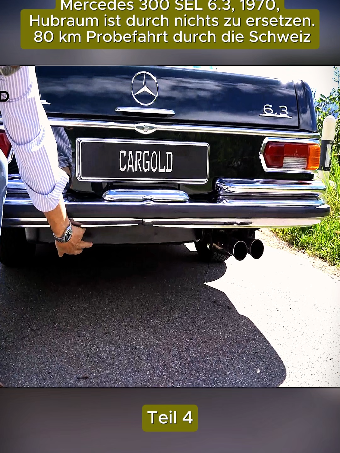 Mercedes 300 SEL 6.3, 1970, Hubraum ist durch nichts zu ersetzen. 80 km Probefahrt durch die Schweiz teil 4