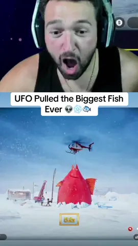 UFO Pulled the Biggest Fish in Ice Fishing Game 👽❄️🐟 #streaming #kickstreaming 