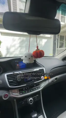 So cute! Perfect for your cat or purse 🧡#carhanging #crochet #falldealsforyou #falldecorating #halloween 