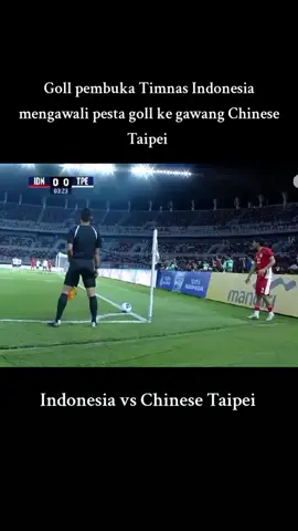 gol pembuka Timnas Indonesia mengawali pesta goll ke gawang taiwan. Indonesia vs Chinese Taipei #fifamatchday #frandlymatch #indonesia🇮🇩 #chinesetaipei #fyp 