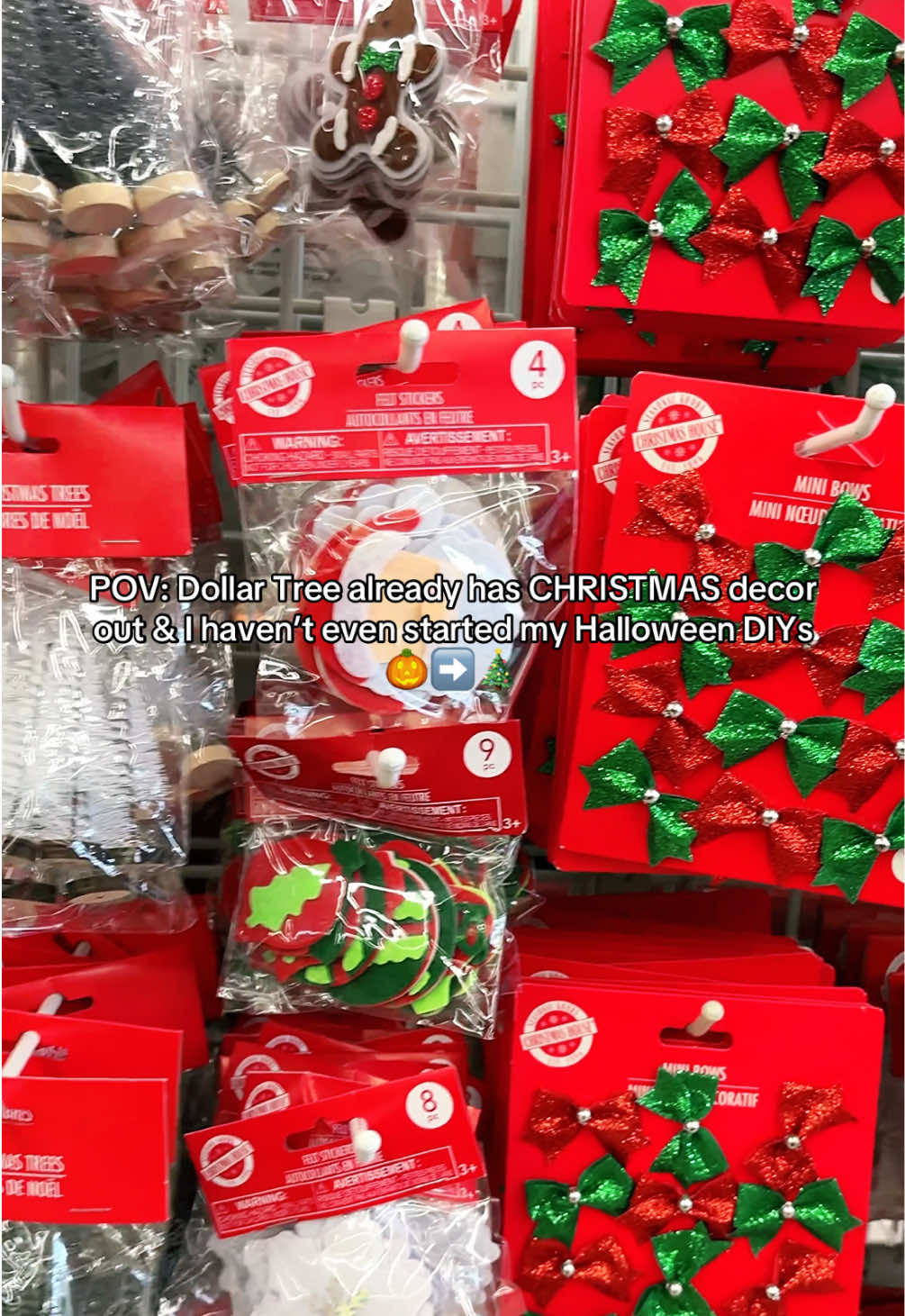 My ADHD crafter brain can’t keep up with the holiday aisles. Dollar Tree already has Christmas decor out & I still haven’t finished my Halloween DIYs 😅 Anyone else feel like holiday crafting season moves TOO fast?? 🎃🦃🎄 #wthelly #SeasonalAnxiety, #holidayseason #SpookySeason #75Create #DollarTreeCrafts