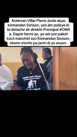Antèman Villar Pierre Juste alyas kòmandan Sonson, yon jèn polisye ki te detache ak direktè Prensipal #ONA  a. Daprè fanmi an, yo wè yon pakèt kout manchèt sou Kòmandan Sonson, okenn otorite pa janm di yo anyen.#viraltiktok #viral_video #toutlemonde🌍 #ayisyentiktok🇭🇹 @infotou9 @Politique Pays D'haiti @WZ12🇭🇹 @Trapalman509llc @Abee🍒 @GUY PHILLIPPE HAÏTI @donaltrump4presid 