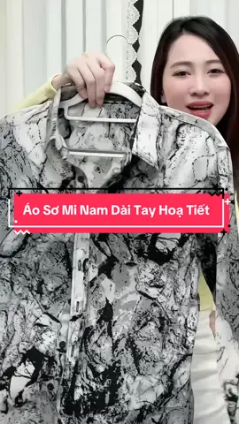 Áo Sơ Mi Nam Dài Tay Hoạ Tiết #cohuyentaphoa #xuhuong 