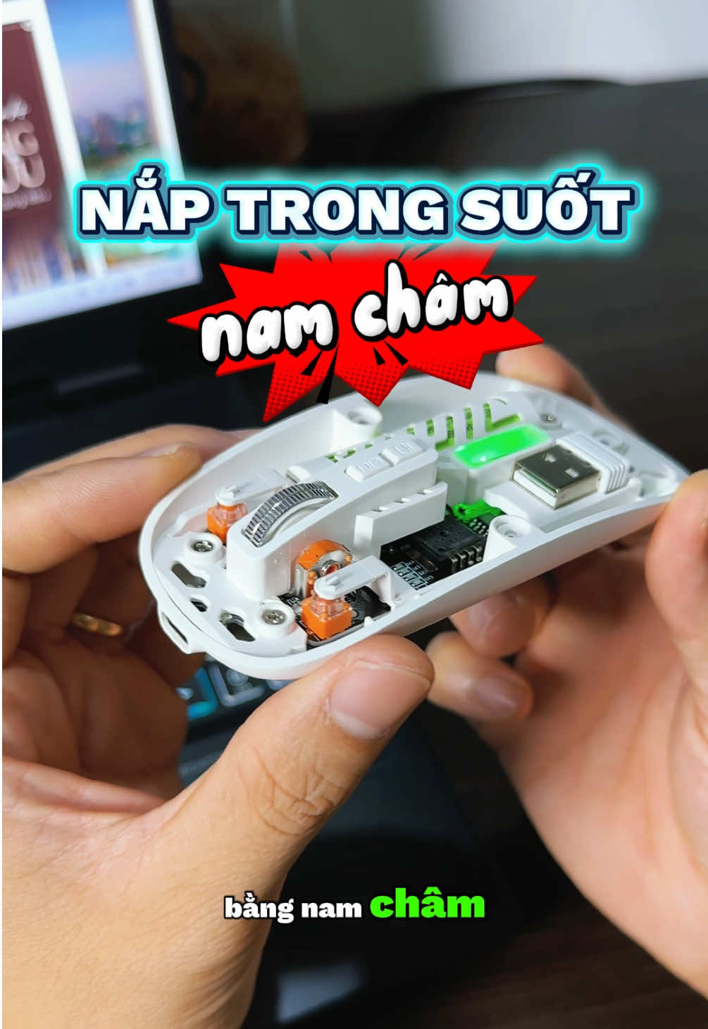 Đẹp số 2 không ai nhận số 1 | Chuột không dây silent nắp trong suốt chỉnh độ nhạy dpi trực tiếp pin sạc lại #anhkythuatreview #chuotkhongday #chuotkhongdaysacdien #chuottrongsuot 