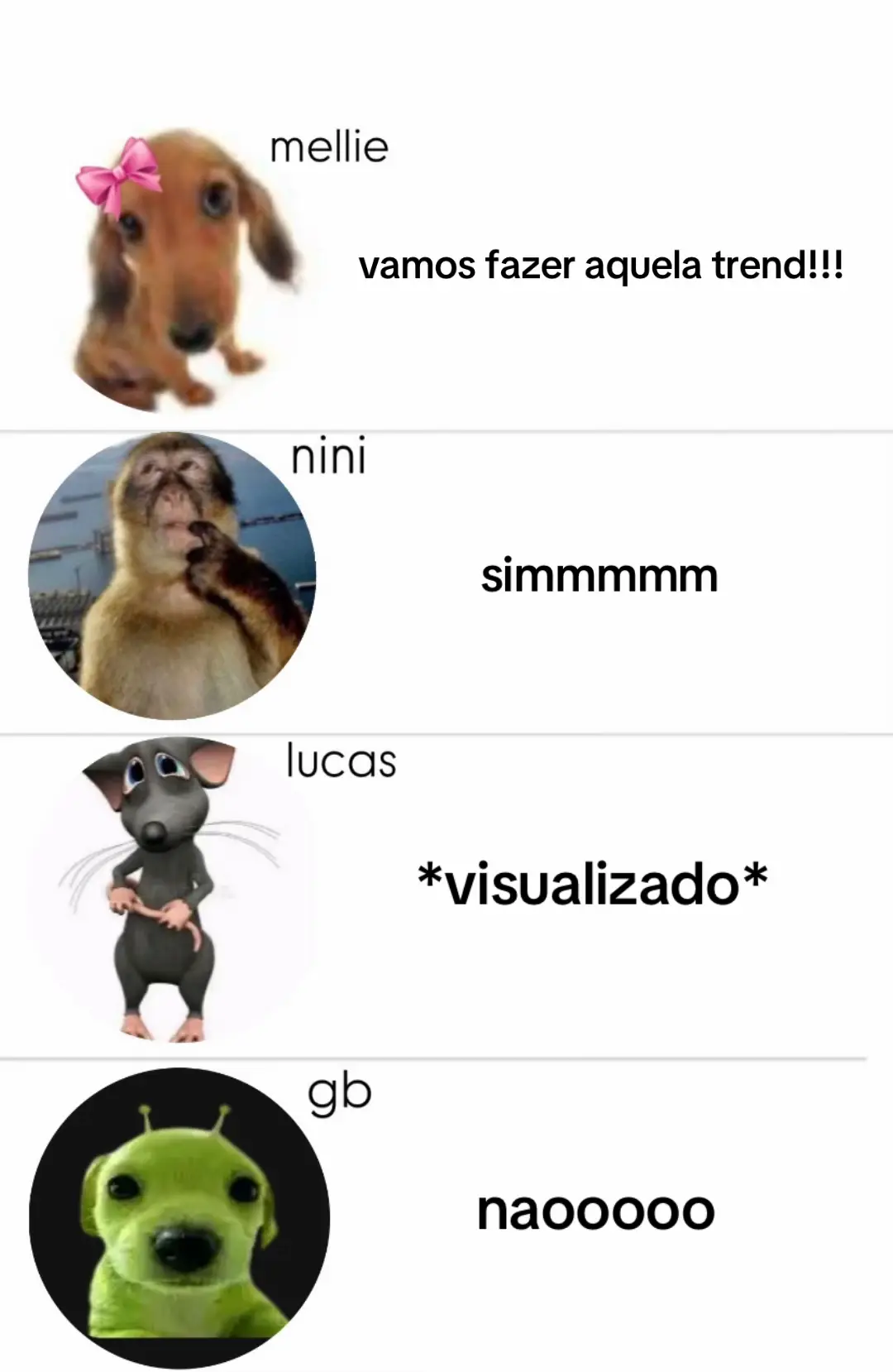 fiquei sem ideia do que mais colocar KAKAKAKA  #trend #amigos #besties #xuxu #amor 