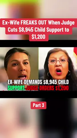 Ex-Wife FREAKS OUT When Judge Cuts $8,945 Child Support to $1,200 Part 3 | #courtroom #court #law #crime 