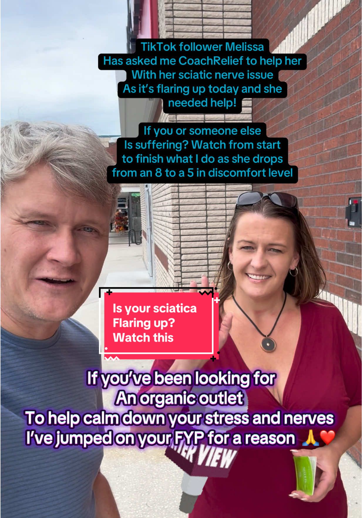 #tiktokshoprestock #LIVE #interview #helpinghand #anxietyrelief I know this is an eight minute video, but it’s well worth the entire thing to watch if you wanna learn a natural way to help calm down the nerves and stress levels by using natural ingredients found in my video. This woman.@Melissa Turner reached out to me and asked me to help her with her sciatic flareup that day she called me. She happened to be in the Pinellas county area as myself. Watch what happens when I use natural therapy and natural product to help her go down from an 8 to a 5 in discomfort 