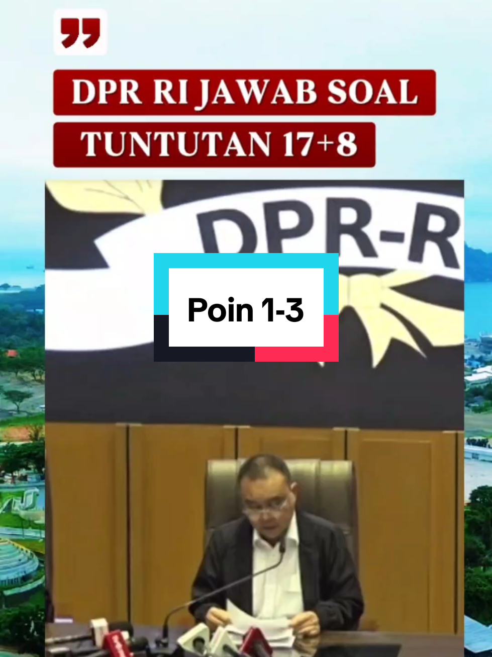 KONFERENSI PERS DPR-RI MENJAWAB TUNTUTAN 17+8 (Jumat 5 September 2025) Sumber: YOUTUBE DPR-RI LINK :  https://www.youtube.com/live/I9peHTC9g3o?si=yHNmY5RYRCZG-2CE #soudfyp #dpr #demohariini #news #malakaproject 