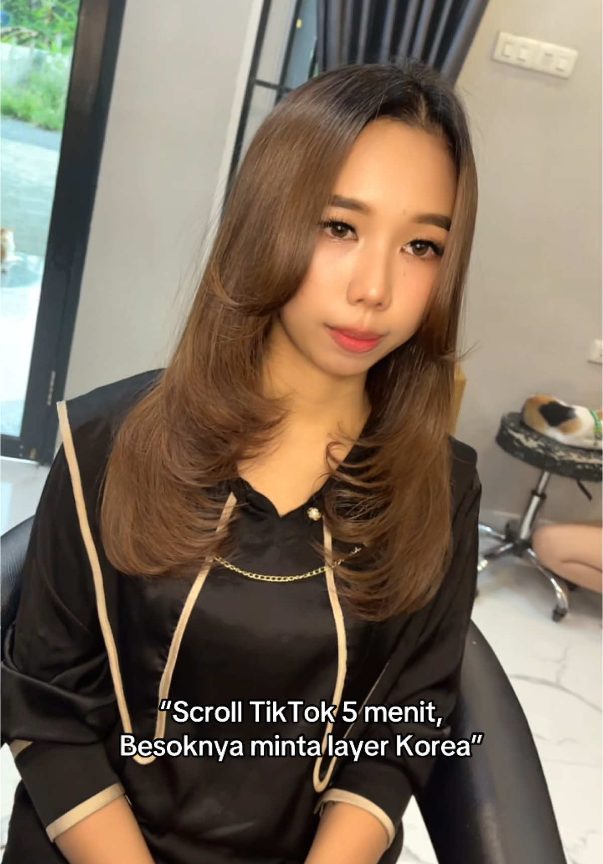 Secapek itu Rambut Kuncinya “LONG KOREAN LAYERS + CURTAIN BANGS HAIRCUT “#salonbinjai #koreanlayers #potongrambut #niasalonbinjai 
