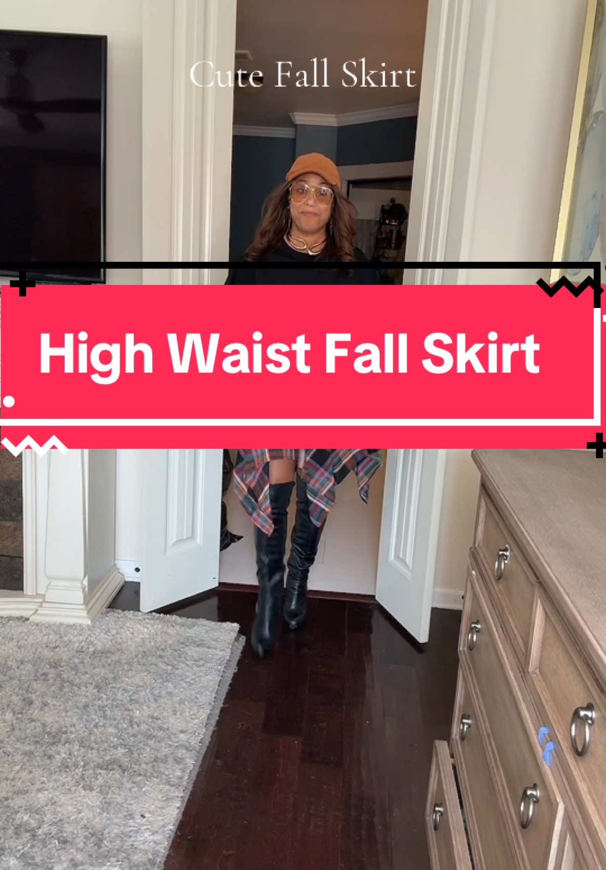 This skirt is so cute and the quality is amazing! Definitely recommend!#skirt #skirts #fallfashion #spotlightfinds #tiktokshopcreatorpicks 