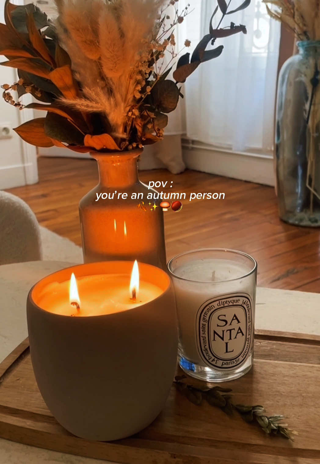 Autumn person 🍄‍🟫🍁☕️ #candle #bougie #autumn #autumnaesthetic #cocooning 